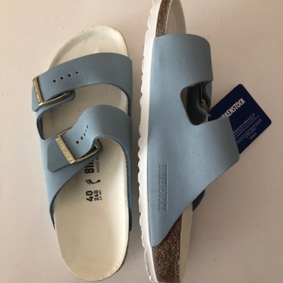 Birkenstock Arizona leather blue sandal. Size: 8, 9 - Picture 2 of 11
